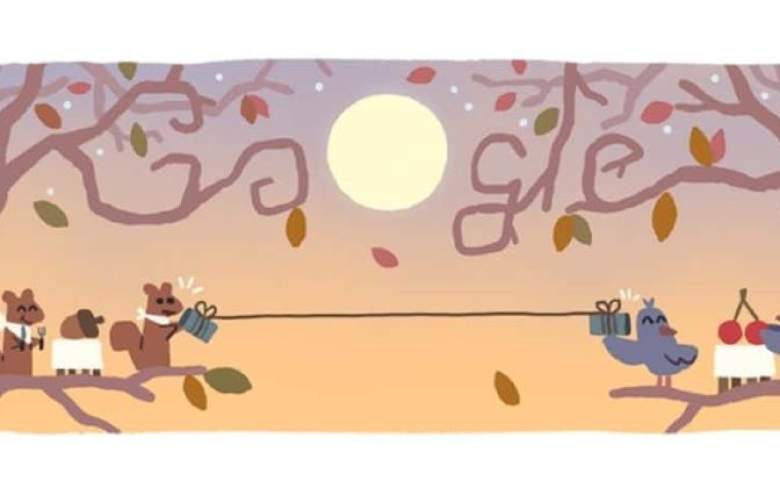 Google Doodle for Thanksgiving 2020.